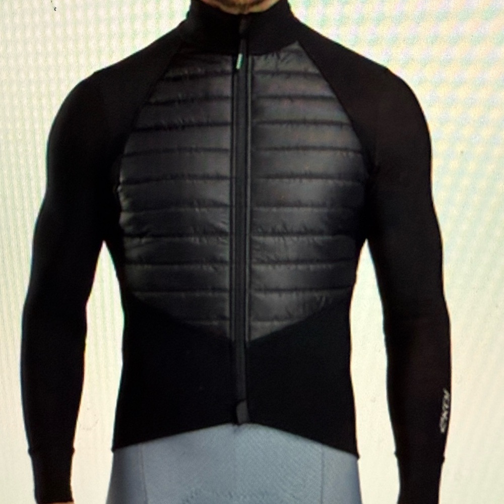 Ekoi Men’s Thermal Puffer Cycling Jacket - insulated & water repellant
